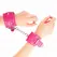 KINK Wrist Restraints Raspberry Rose - Adjustable Vegan Leather 20-28 cm