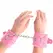 KINK Podesive lisice za ruke sa krznom Roze 17-29cm x 6cm Udoban kroj