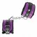 KINK Premium Fur Lined Adjustable Wrist Restraints Black/Purple 17-29 cm