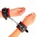 KINK Premium podesive lisice za ruke sa krznom Crveno-crne 17-29cm