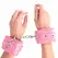 KINK Premium podesive lisice za ruke sa krznom Roze 17-29cm