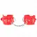 KINK Podesive crvene lisice za ruke sa 3 D-prstena 17.5-25cm x 6cm