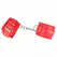 KINK Podesive crvene lisice za ruke sa 3 D-prstena 17.5-25cm x 6cm