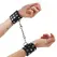KINK Podesive crne lisice za ruke sa detaljem zakivaka 19-24cm x 5.5cm