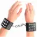 KINK Podesive crne lisice za ruke sa kopcanjem na zakopcavanje 19-24cm x 5.5cm