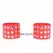 KINK Lisice za ruke Crvene Podesive 19-24 cm x 5.5 cm Siguran sistem kopcanja