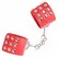 KINK Lisice za ruke Crvene Podesive 19-24 cm x 5.5 cm Siguran sistem kopcanja