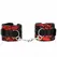 KINK Velvet i cipkane lisice za ruke Crveno/Crne 23x6.5cm Podesiv sistem