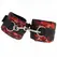 KINK Velvet i cipkane lisice za ruke Crveno/Crne 23x6.5cm Podesiv sistem
