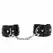 KINK Shiny Neoprene Adjustable Wrist Cuffs 17-24cm Black 4.5cm Wide