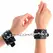 KINK Shiny Neoprene Adjustable Wrist Cuffs 17-24cm Black 4.5cm Wide