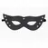 KINK 4 zakivaka Mask za oci Crna veganska koza 28x8 cm Podesiva traka