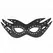 KINK Mask od imitacije koze sa zakivcima Model 3 Elegantna crna 26x9.5 cm