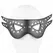 KINK Mask od imitacije koze za oci Model 1 Podesiva Crna 27x13 cm