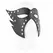 KINK Mask macke Model 2 Crna imitacija koze 29x15 cm