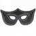 KINK Mask od imitacije koze Model 2 sa zakivcima 30x12 cm Podesiva crna