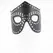 KINK Mask od imitacije koze Model 2 sa zakivcima 30x12 cm Podesiva crna