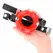 KINK Adjustable Lip Gag 8 cm with Red Leatherette Strap 39-58 cm