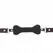 KINK Black Bone Silicone Gag 12 cm - Adjustable Vegan Leather Strap