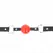 KINK Kuglasti Gag 4cm Crvena Silikonska Lopta i Brava, Podesiva Crna Traka 60cm