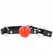 KINK Kuglasti Gag 4cm Crvena Silikonska Lopta i Brava, Podesiva Crna Traka 60cm