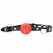 KINK Crveni TPE Kuglasti Gag 4 cm - Podesiva Traka, 60 x 2 cm