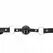 KINK Crni Kuglasti Gag TPE 4cm - Podesiva Traka, 60cm Ukupne Dužine