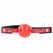 KINK Crveni Šuplji Silikonski Kuglasti Gag 4cm sa Podesivom Crnom Trakom 37-52cm