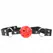KINK Prozračni Kuglasti Gag 4cm Dvostruki Rivet Podesiv Crveni 42-58cm