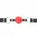 KINK Prozračni Kuglasti Gag 4cm Dvostruki Rivet Podesiv Crveni 42-58cm