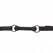 KINK Bone-Shaped Gag with Adjustable Vegan Leather Strap Black 41-57cm