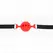 KINK Silikonski Ball Gag Crveni M - Podesivi kaiš 35-51 cm, Lopta 4.5 cm