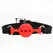 KINK Potpuno silikonski podesivi Gag S Crveni lopta 4 cm kaiš 35-51 cm