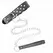KINK Ring Rivet Podesiva kožna ogrlica 65 cm Crna 36-50 cm
