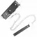 KINK Set ogrlice i povodca Model 2 - Podesiv 36-43 cm, 3 ringa, Crna 65 cm