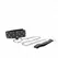 KINK Set ogrlice i povodca Model 5 Podesivi srebrni klikeri 36-43cm Crna