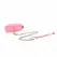 KINK Collar & Leash Set Pink 65cm - Adjustable Vegan Leather, 36-42cm