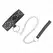 KINK Set ogrlice i povodca Model 3 Podesivi 36-43 cm Srebrni klikeri Crna