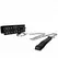 KINK Set ogrlice i povodca Model 1 Podesivi srebrni klikeri Crna 36-43cm