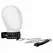 KINK Set ogrlice i povodca Model 1 Podesivi srebrni klikeri Crna 36-43cm