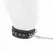 KINK PVC kožna ogrlica sa rhinestone zakovicama 41.5x4cm + povodac 105cm