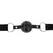 OHMAMA Black Breathable Ball Gag - Adjustable Fabric Strap, 4.5cm
