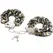 OHMAMA Velveteen Tiger-Pattern Metal Wrist Cuffs, Adjustable, One Size