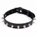 Ohmama Fetish Adjustable Punk Collar with Spikes, Black, Universal Size