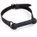 OHMAMA Bone-Shaped Gag with Adjustable PU Strap, Black, Body-Safe