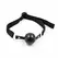 OHMAMA Adjustable Nylon Strip Gag with PVC Ball 4.5cm - Black