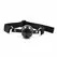 OHMAMA Adjustable Nylon Strip Gag with PVC Ball 4.5cm - Black