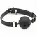 OHMAMA Silicone Breathable Ball Gag L - Adjustable, Vented, Black