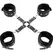 Darkness Premium Leather Restraint System for Hands and Feet, Black