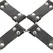 Darkness Premium Leather Restraint System for Hands and Feet, Black